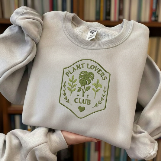 Embroidered Plant Lovers Club Sweater – Botanical Design