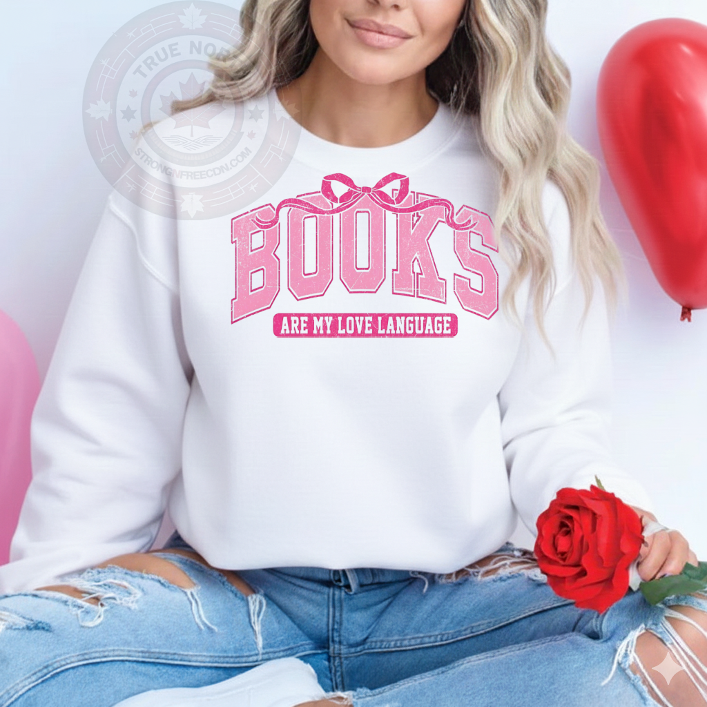 DTF Transfer – Books Are My Love Language Bold Letter