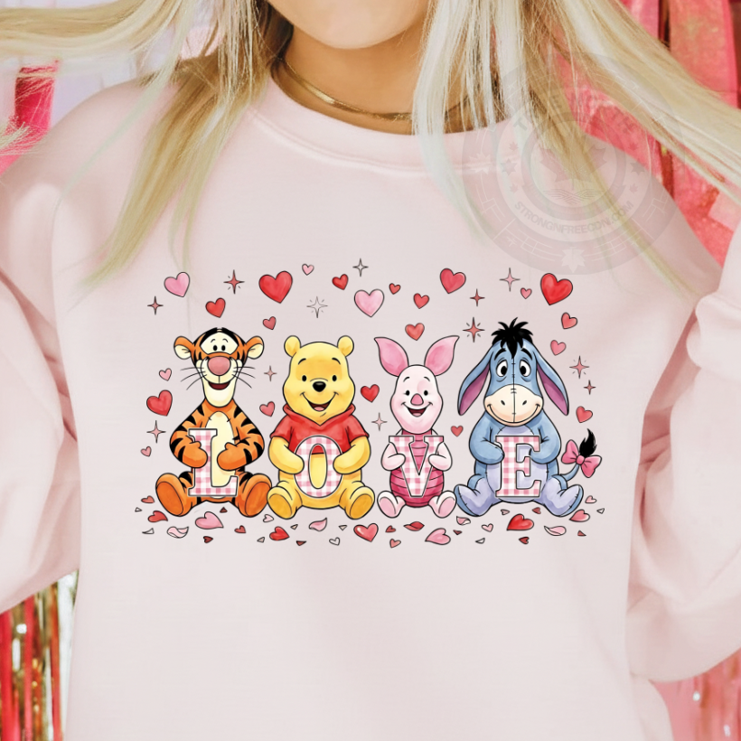 DTF Transfer – Cute Character Style LOVE Valentine