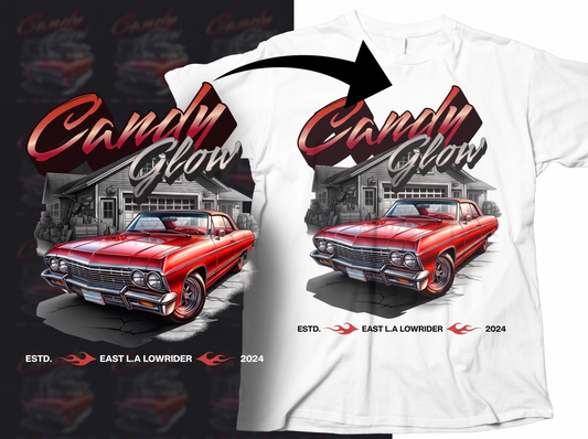 DTF Transfer Candy Glow  Lowrider Classic Chevrolet Impala
