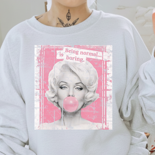 DTF Transfer Retro Bubble Gum Marilyn Style