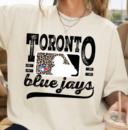 DTF Transfer TO Bluee Jays Inspired Design – Leopard Print