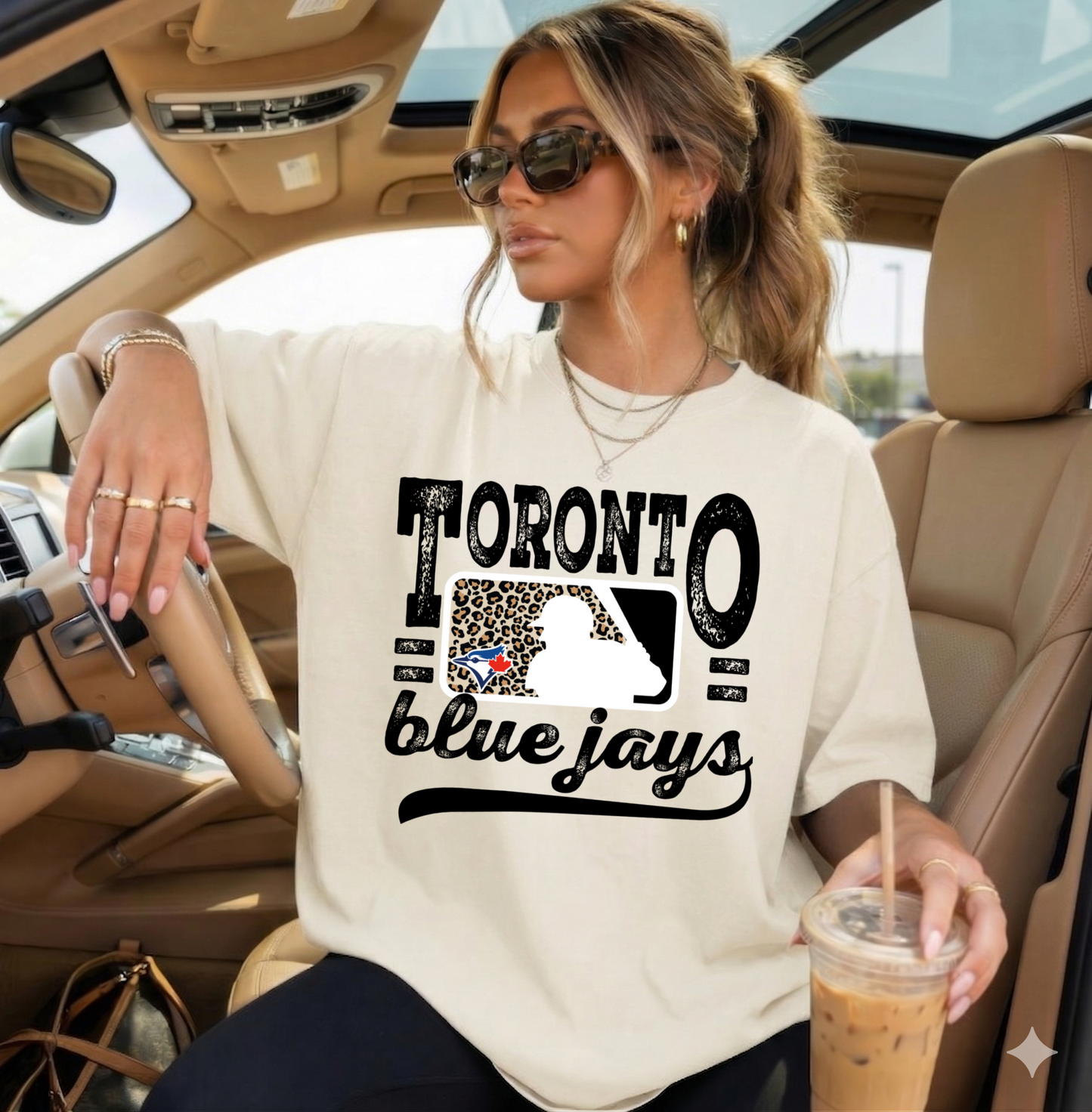 DTF Transfer TO Bluee Jays Inspired Design – Leopard Print