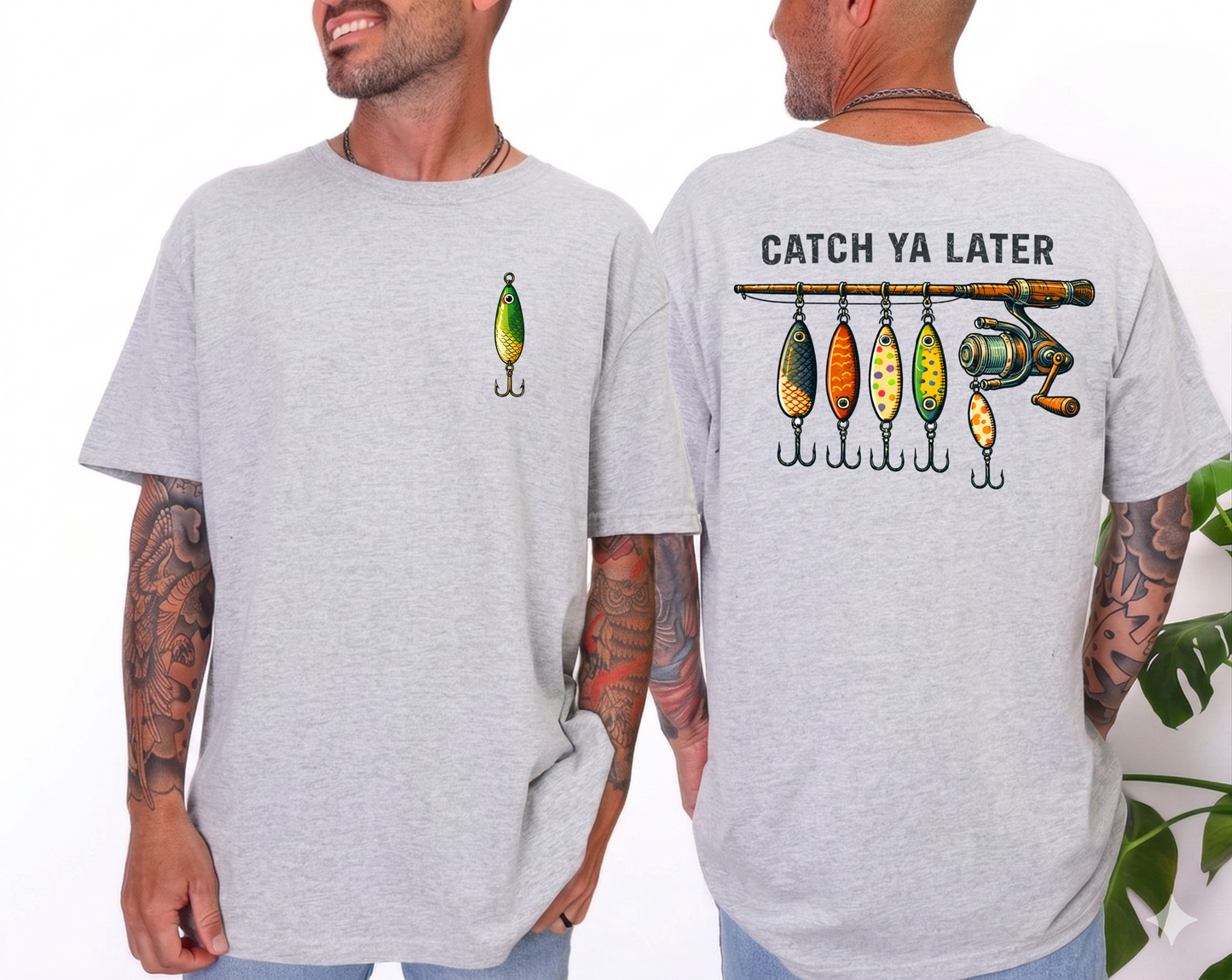 DTF Transfer Catch Ya Later Fishing Lures Shirt Design – Funny Angler Graphic Tee