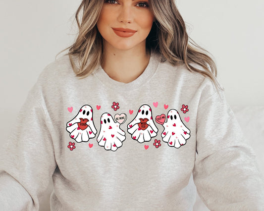 Sweatshirt Or T-Shirt Hoodie  Happy Valentine Ghosts Love Love