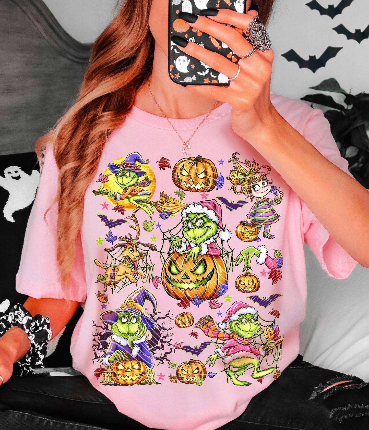 Sweatshirts T-Shirts Hoodies  Fall Halloween Grinchy Halloween