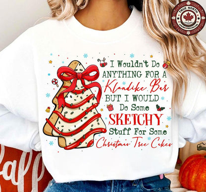 DTF Transfer Christmas Tree Cakes – Funny Holiday Design