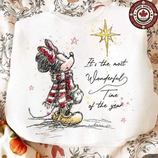 DTF Transfer Cozy Christmas Star Wish Illustration