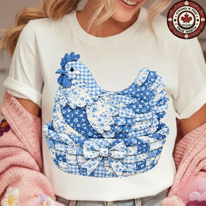 DTF Transfer Farmhouse Patchwork Chicken