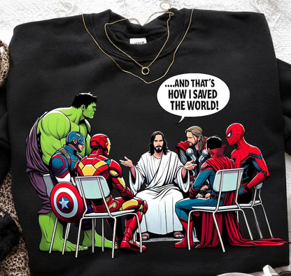 DTF Transfer Easter Faith and Heroes Parody