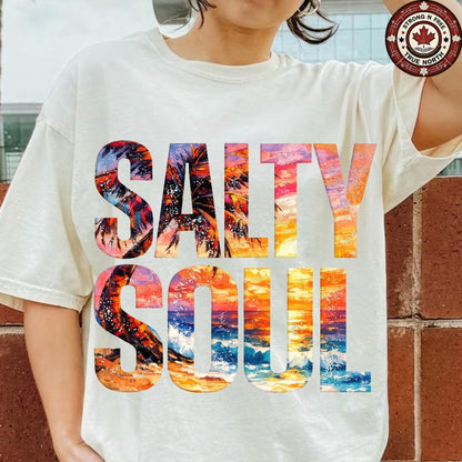 DTF Transfer Ocean Lover Salty Soul Summer