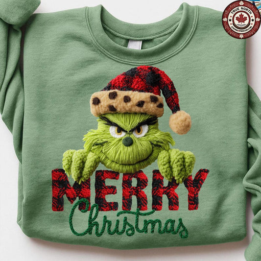 DTF Transfer Grinchh Face Christmas Graphic