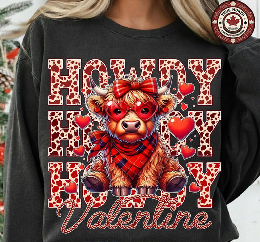 DTF Transfer Howdy Valentine Highland