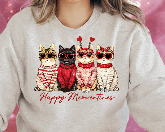 DTF Transfer Valentines - Happy Meowentines