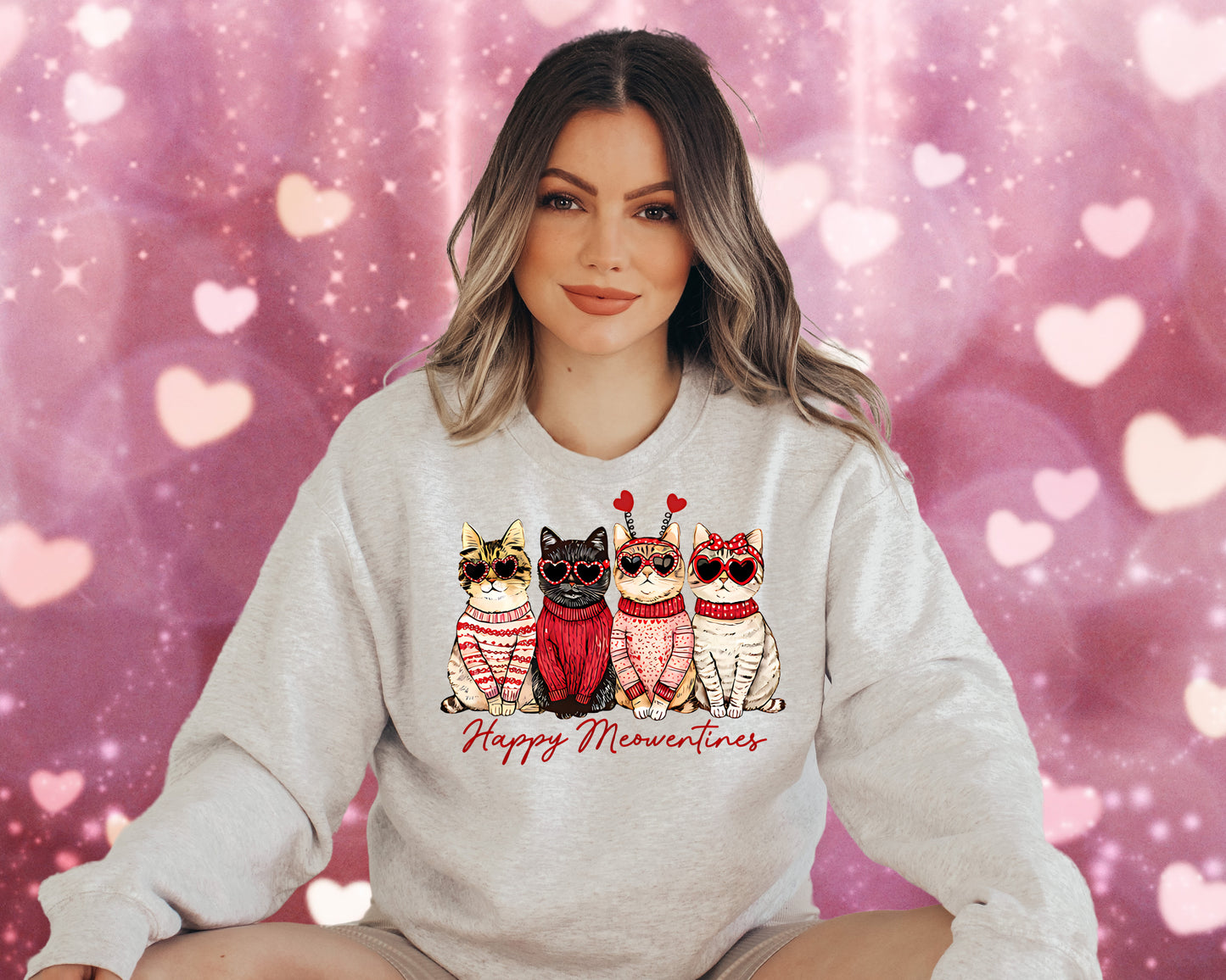 DTF Transfer Valentines - Happy Meowentines