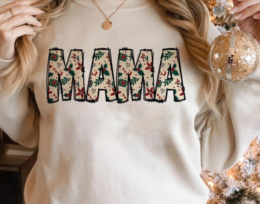 DTF Transfer Christmas  Mama Christmas Print