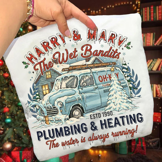 DTF Transfer Holiday Wet Bandits Vintage Plumbing Truck