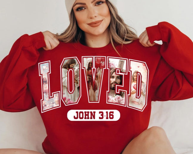 DTF Transfer - LOVED John 3:16 Christian Faith Design