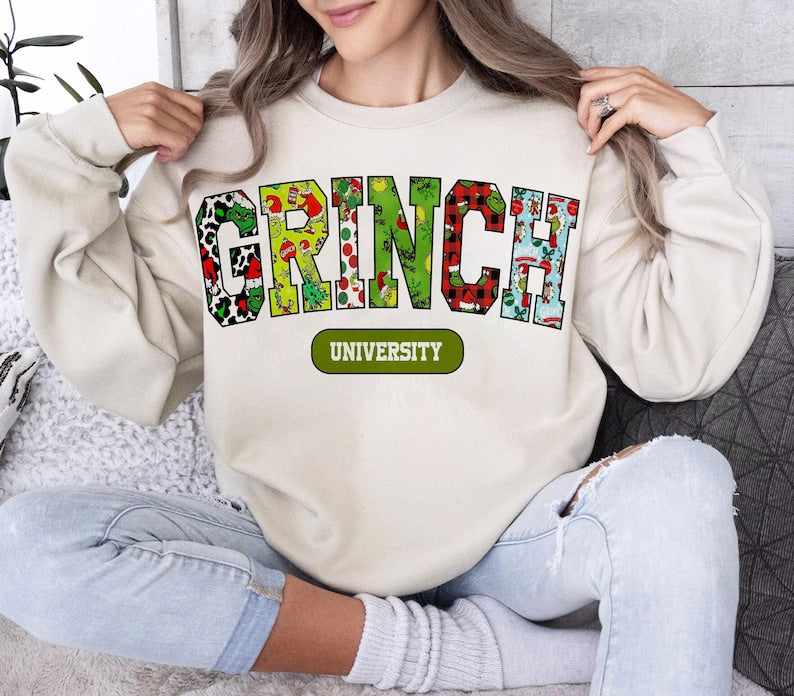 Sweatshirt Crew Neck Hoodie Or T-Shirt Christmas Merry Christmas University