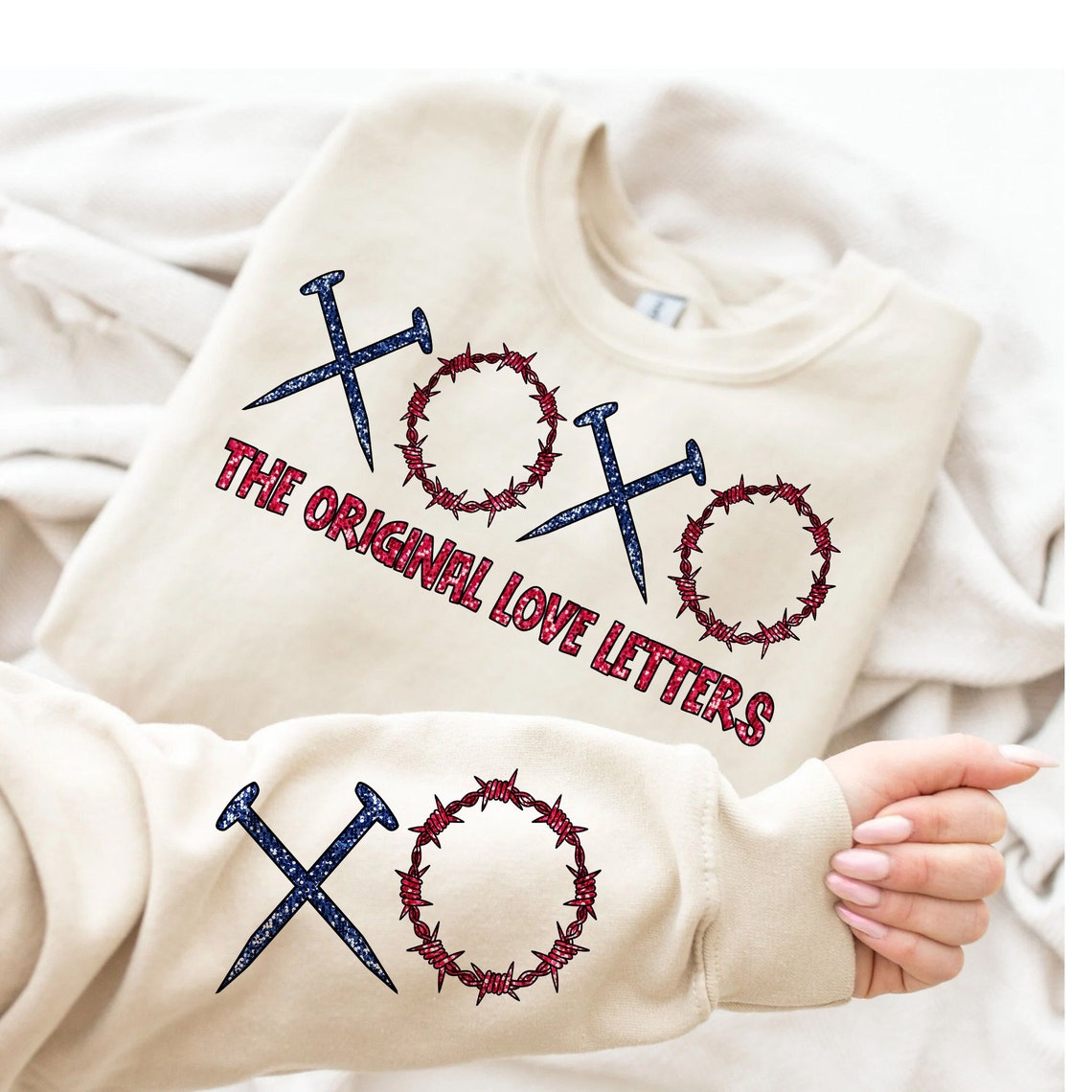 Sweatshirt Crew Hoodie Or T-Shirt  Happy Valentines The Original Love Letters .