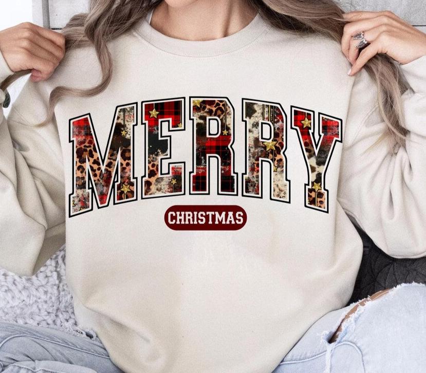 Sweatshirt Crew T-Shirt & Hoodie  Christmas Merry Christmas