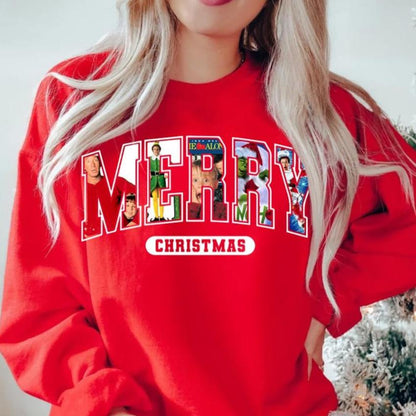 Sweatshirt Crew Neck Hoodie Or T-Shirt Christmas  Merry Christmas