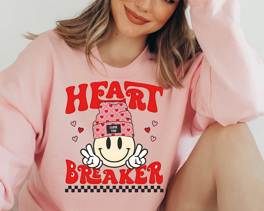 Sweatshirt Or T-Shirt Hoodie  Happy Valentines Heart Breaker