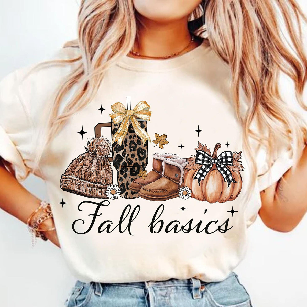 Retro Fall Basics – Retro Fall Pumpkin Bow DTF Transfer