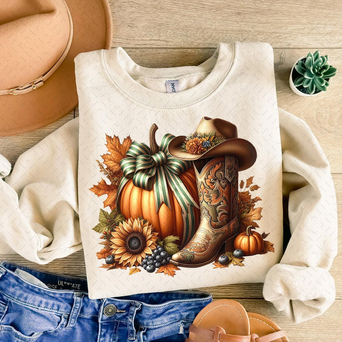 Howdy Pumpkin – Western Fall DTF Transfer