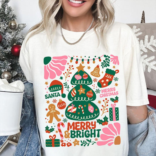 Merry and Bright Christmas Hand Drawn – Christmas – Christmas Tree