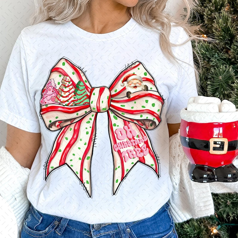 Coquette Christmas Tree Cake – Christmas – Oh christmas tree DTF transfer
