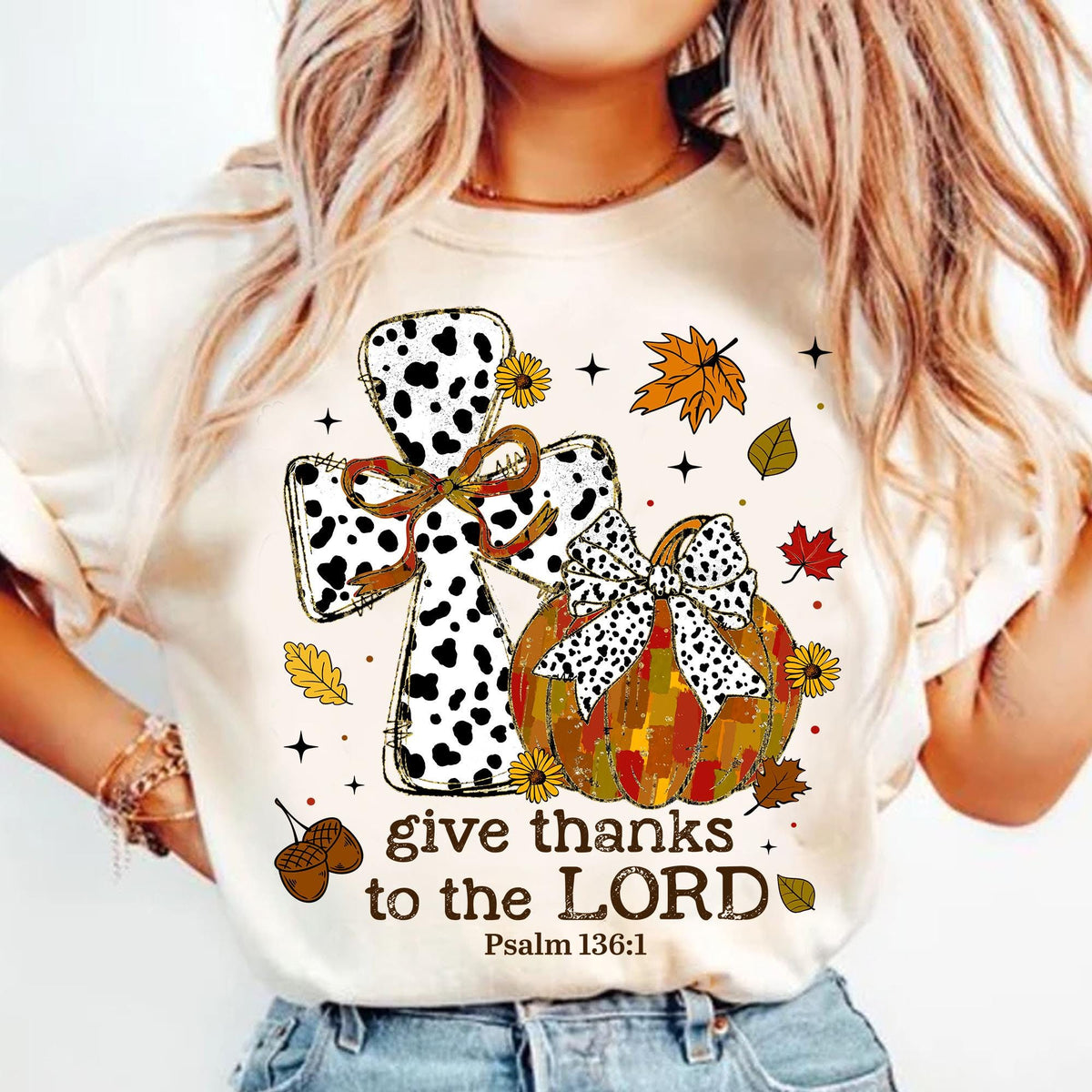 Christian Fall – Colorful Coquette Gold Glitter Pumpkin Bruhstroke DTF Transfer