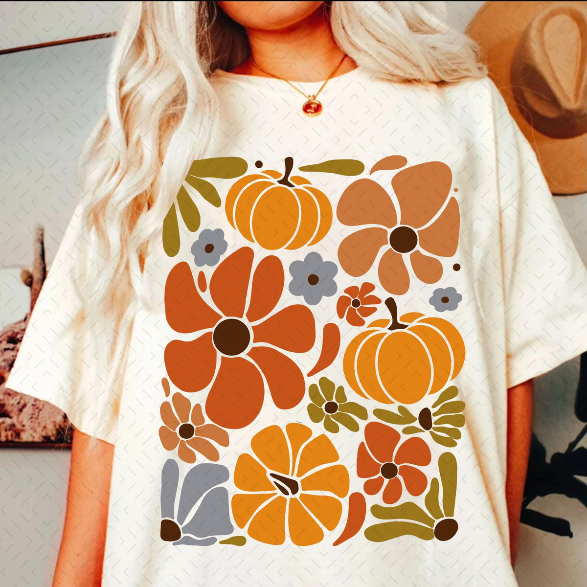 Boho Floral Fall – Pumpkin Season DTF Transfer