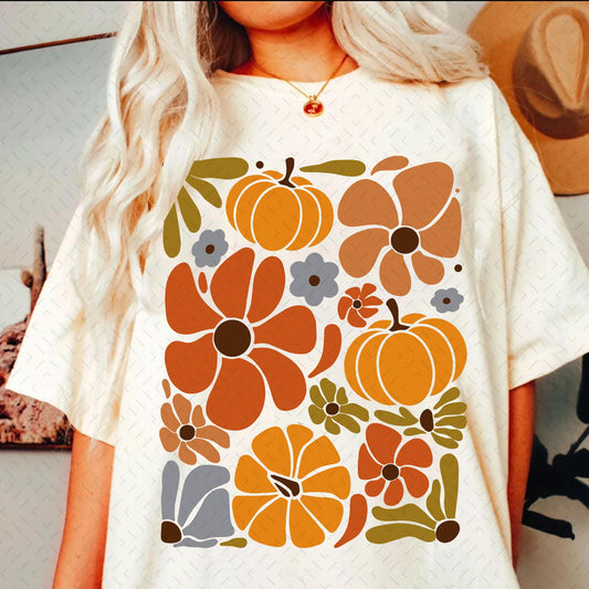 Boho Floral Fall – Pumpkin Season DTF Transfer