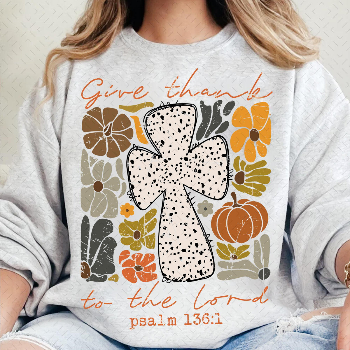 Give Thanks To The Lord – Fall Pumpkin DTF Transfer