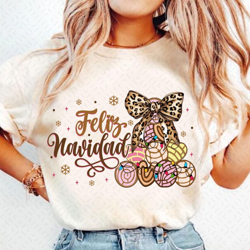 Coquette Pan Dulce Christmas Tree – Tis The Season Mexican – Spanish Christmas DTF transfer