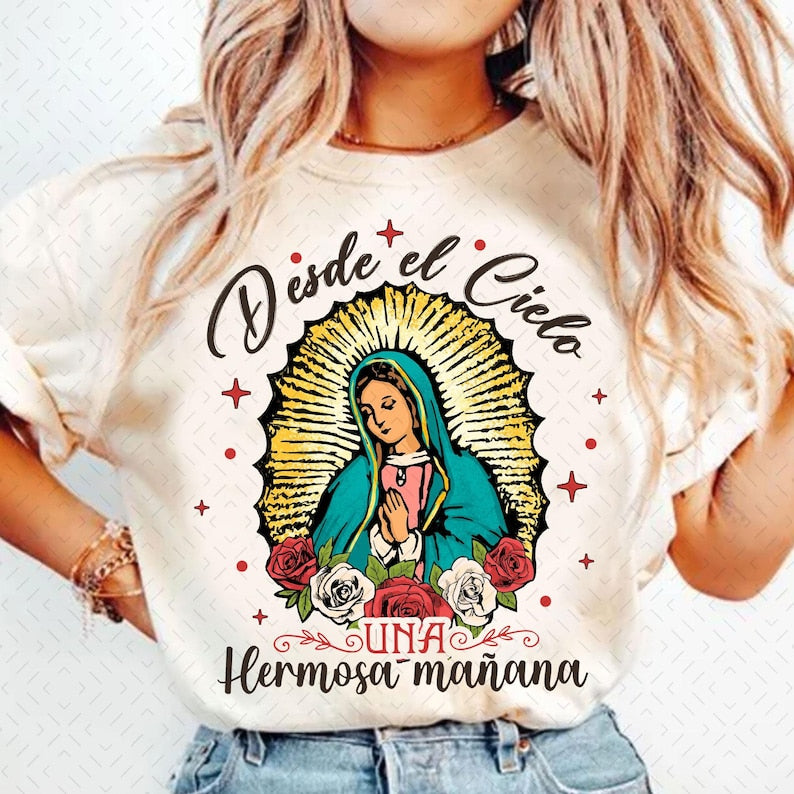 Our Lady Of Guadalupe – Nuestra Señora De Guadalupe – Desde El Cielo DTF transfer
