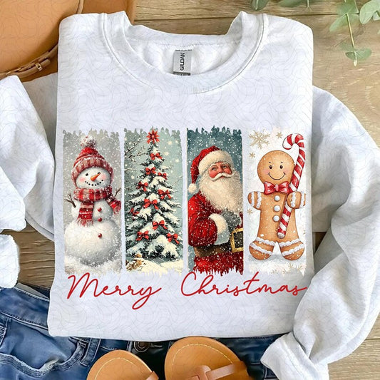 Retro Christmas – Santa Claus – Snowman