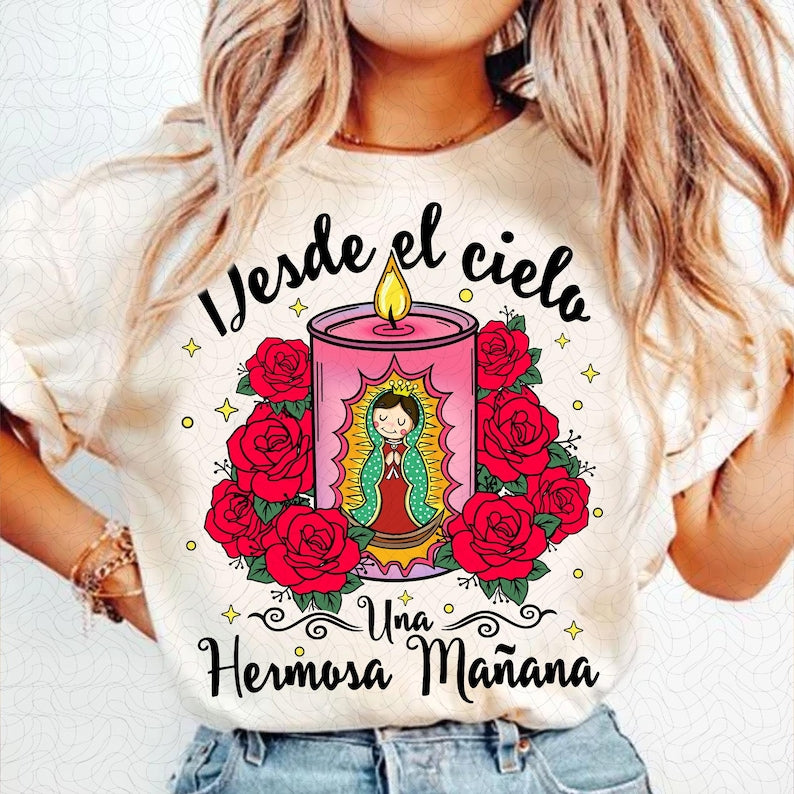 Our Lady Of Guadalupe – Nuestra Señora De Guadalupe – Desde El Cielo DTF transfer