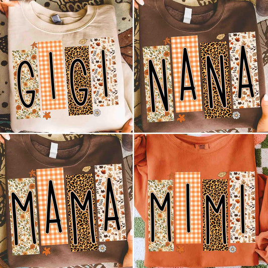 Coquette Floral Fall Mama – Fall Pumpkin DTF Transfer