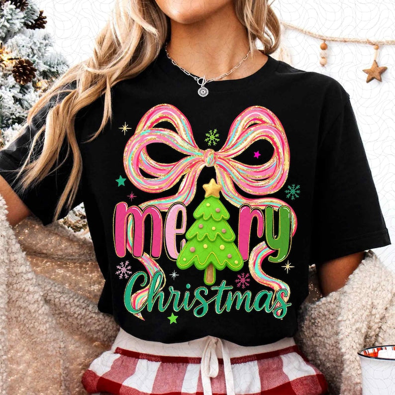 Coquette Christmas Tree – Christmas – Preppy DTF transfer