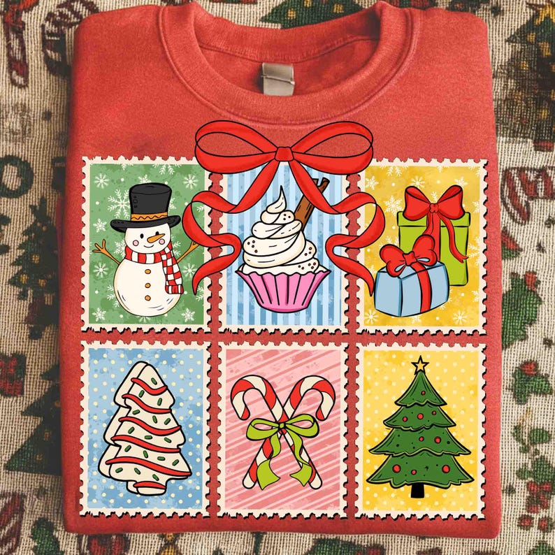 Coquette christmas – pink christmas – Snowman Christmas DTF transfer