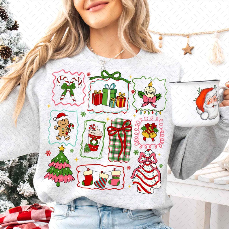 Preppy Christmas Coquette – Merry Christmas – Christmas Girly DTF transfer