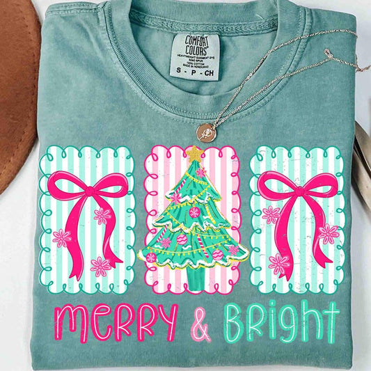 Floral preppy christmas tree bow – merry & bright – floral coquette