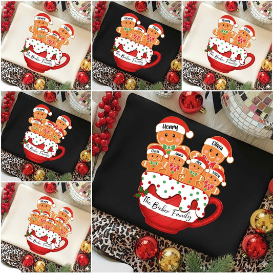 Custom Gingerbread Family Christmas – Personalized Xmas Crew 2025 – Holiday Gift