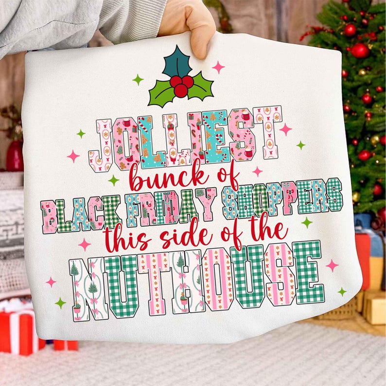 Preppy Black Friday Christmas – Preppy Merry christmas – Christmas DTF transfer
