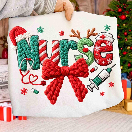 Yarn Crochet Nurse – Nurse Faux Yarn – Nurse stethoscope Christmas Realistic Yarn