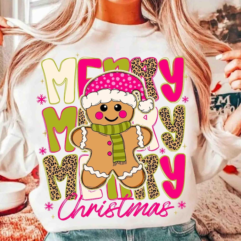 Merry Christmas – Gingerbread Christmas – Coquette christmas cakes DTF transfer