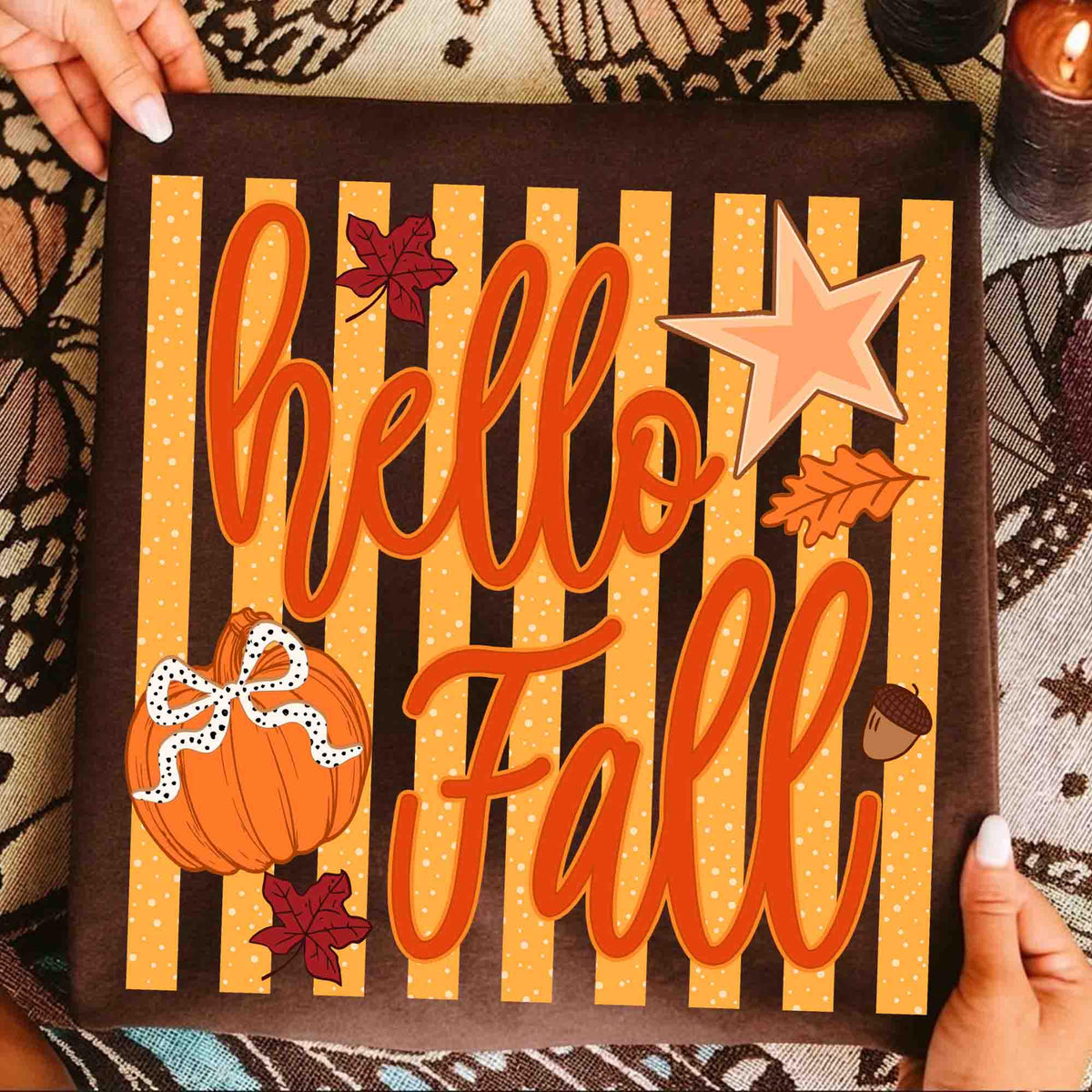 Hello Fall – Retro Autumn DTF Transfer