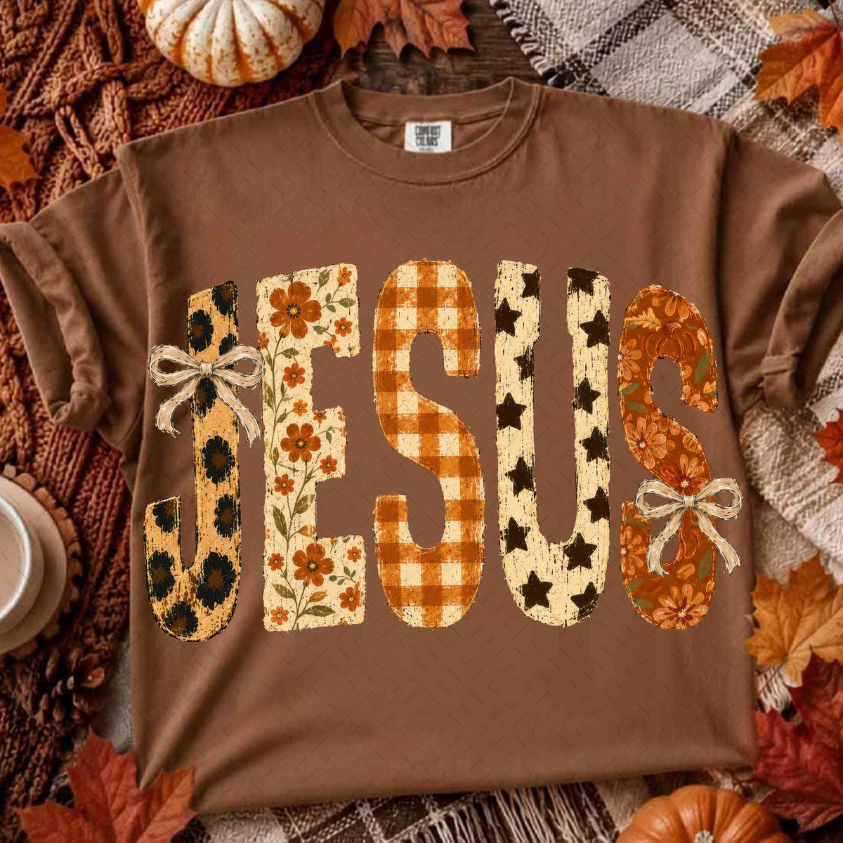 Jesus Fall : Trendy Autumn Design – Christian Faith DTF Transfer